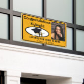 Banderoles Photo Gold & Black Accent Vinyl Graduation (Bâtiment extérieur)