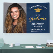 Banderoles Photo Graduation Announcement Blue (Salon professionnel)