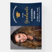 Banderoles Photo Graduation Announcement Blue (Verticale)