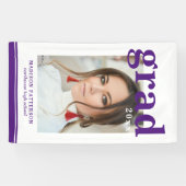 Banderoles Photo Graduation Party Élégant Script moderne (Horizontal)