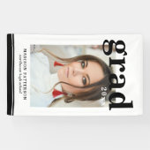 Banderoles Photo Graduation Party Élégant Script moderne (Horizontal)