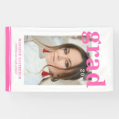 Banderoles Photo Graduation Party Élégant Script moderne (Horizontal)