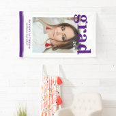 Banderoles Photo Graduation Party Élégant Script moderne (En situation)