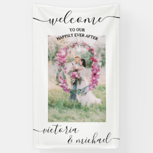 Banderoles Photo mariage moderne élégante Bienvenue