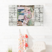 Banderoles Photo mariage moderne en bois rustique Accueil (En situation)