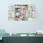 Banderoles Photo mariage moderne en bois rustique Accueil (Salon professionnel)