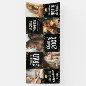 Banderoles Photo moderne 2025 Graduate Black & Gold (Vertical)