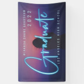 Banderoles Photo Neon Blue Graduate (Vertical)