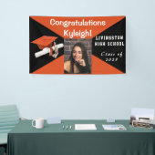 Banderoles Photo Orange, Black et White Graduation (Salon professionnel)