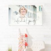 Banderoles Photo Overlay Script Bienvenue à la fête de retrai (En situation)