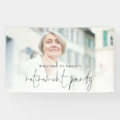 Banderoles Photo Overlay Script Bienvenue à la fête de retrai (Horizontal)