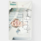 Banderoles Photo Overlay Script Bienvenue à la fête de retrai (Vertical)