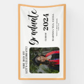 Banderoles Photo Peach Welcome Graduation (Verticale)