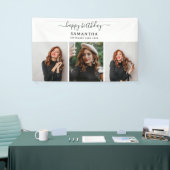 Banderoles Photo personnalisée 3 Photos Selfie fête d'anniver (Salon professionnel)