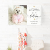 Banderoles Photo personnalisée Chien animal de compagnie Typo (En situation)