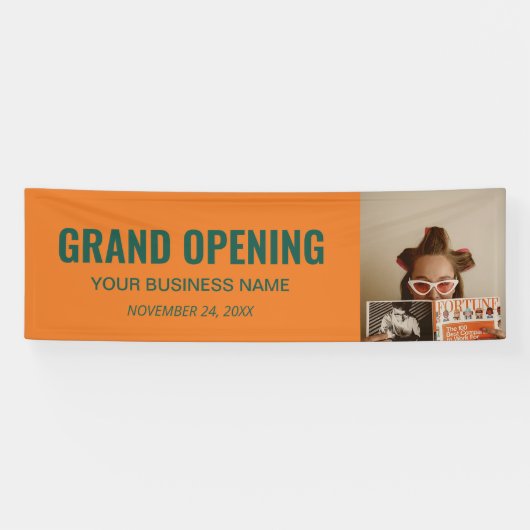 Banderoles Photo personnalisée Entreprise Grand Ouverture (Horizontal)