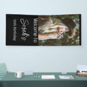 Banderoles Photo personnalisée Fête d'anniversaire Script Bie (Salon professionnel)