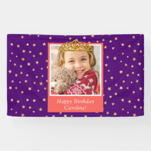 Banderoles Photo pour enfant personnalisée Happy Birthday Gol