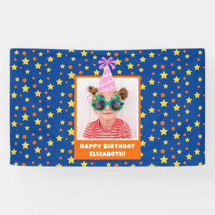 Banderoles Photo pour enfant personnalisée Joyeux anniversair