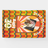 Banderoles Photo Psychédélique Retro 60 70e anniversaire (Horizontal)