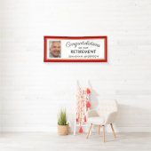 Banderoles Photo Red Simple Retirement Party (En situation)