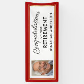 Banderoles Photo Red Simple Retirement Party (Vertical)