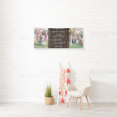 Banderoles Photo Rustic Wood mariage Bienvenue (En situation)
