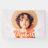 Banderoles Photo simple moderne Accueil d'anniversaire (Horizontal)