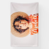 Banderoles Photo simple moderne Accueil d'anniversaire (Verticale)