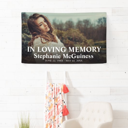 Banderoles Photo Unique En Mémoire Amoureuse (En situation)