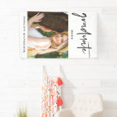 Banderoles Photographie de script moderne noir et blanc (En situation)