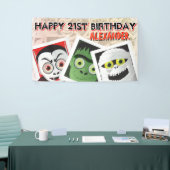 Banderoles Photos de monstres d'Halloween Anniversaire (Salon professionnel)