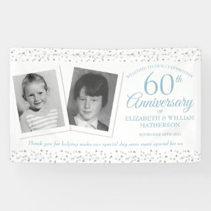 Banderoles Photos d'enfants pour les 60 ans de mariage bienve