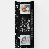Banderoles Photos du 25e anniversaire de Black & Silver (Vertical)