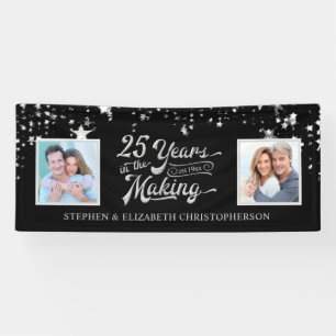 Banderoles Photos du 25e anniversaire de Black & Silver