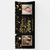 Banderoles Photos du 50e anniversaire de Black & Gold (Vertical)