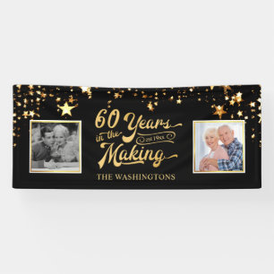 Banderoles Photos du 60e anniversaire de Black & Gold