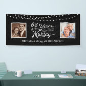 Banderoles Photos du 65e anniversaire | Argent noir (Salon professionnel)