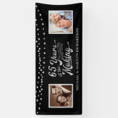 Banderoles Photos du 65e anniversaire | Argent noir (Vertical)