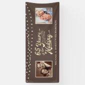 Banderoles Photos du 65e anniversaire | Champagne (Vertical)