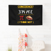 Banderoles Pi Equals Pie Coincidence Math Pun Pi Day (En situation)