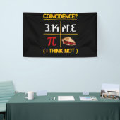 Banderoles Pi Equals Pie Coincidence Math Pun Pi Day (Salon professionnel)