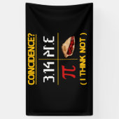 Banderoles Pi Equals Pie Coincidence Math Pun Pi Day (Vertical)