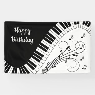 Banderoles Piano Keyboard Music Design