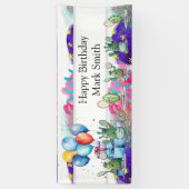 Banderoles Pickleball Anniversaire thème (Vertical)