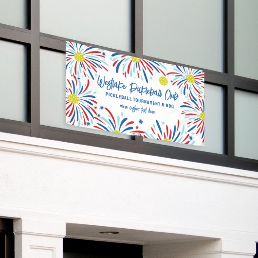 Banderoles Pickleball Tournament Party Patriotique feux d'art (Bâtiment extérieur)