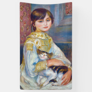 Banderoles Pierre-Auguste Renoir - Enfant avec chat