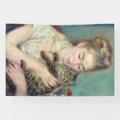 Banderoles Pierre-Auguste Renoir - Femme avec chat (Horizontal)