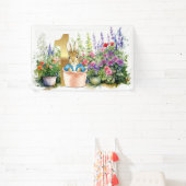 Banderoles Pierre le lapin dans le jardin Premier anniversair (Insitu)