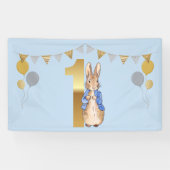 Banderoles Pierre le lapin Premier anniversaire (Horizontal)